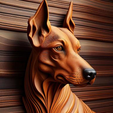 3D model German Pinscher dog (STL)